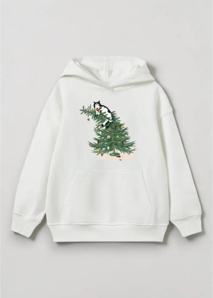 Худі дитячий Кіт на ялинці - Зображення 2