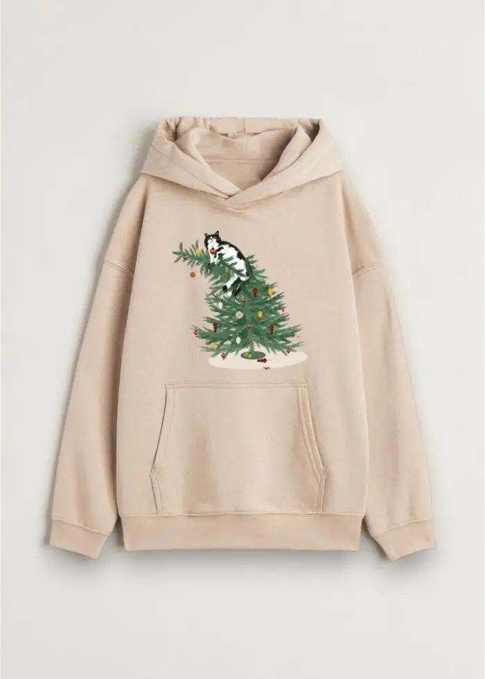 Худі дитячий Кіт на ялинці - Зображення 3